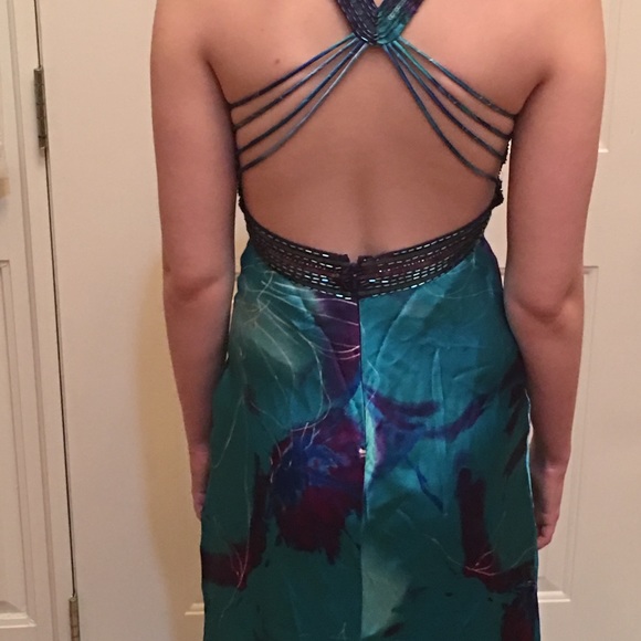 - Prom Dress Formal Pageant blue long dress - Picture 6 of 6
